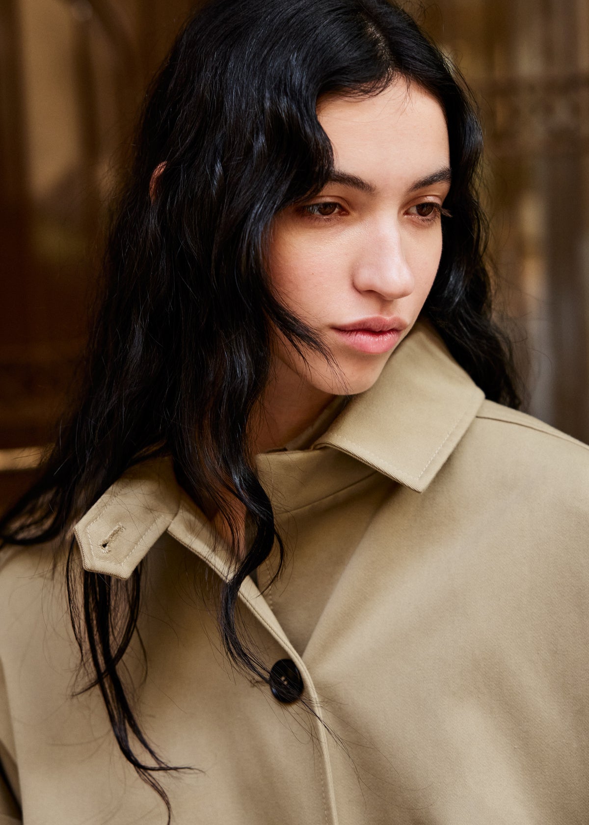 Jo coat twill | Classic khaki Coat aiayu