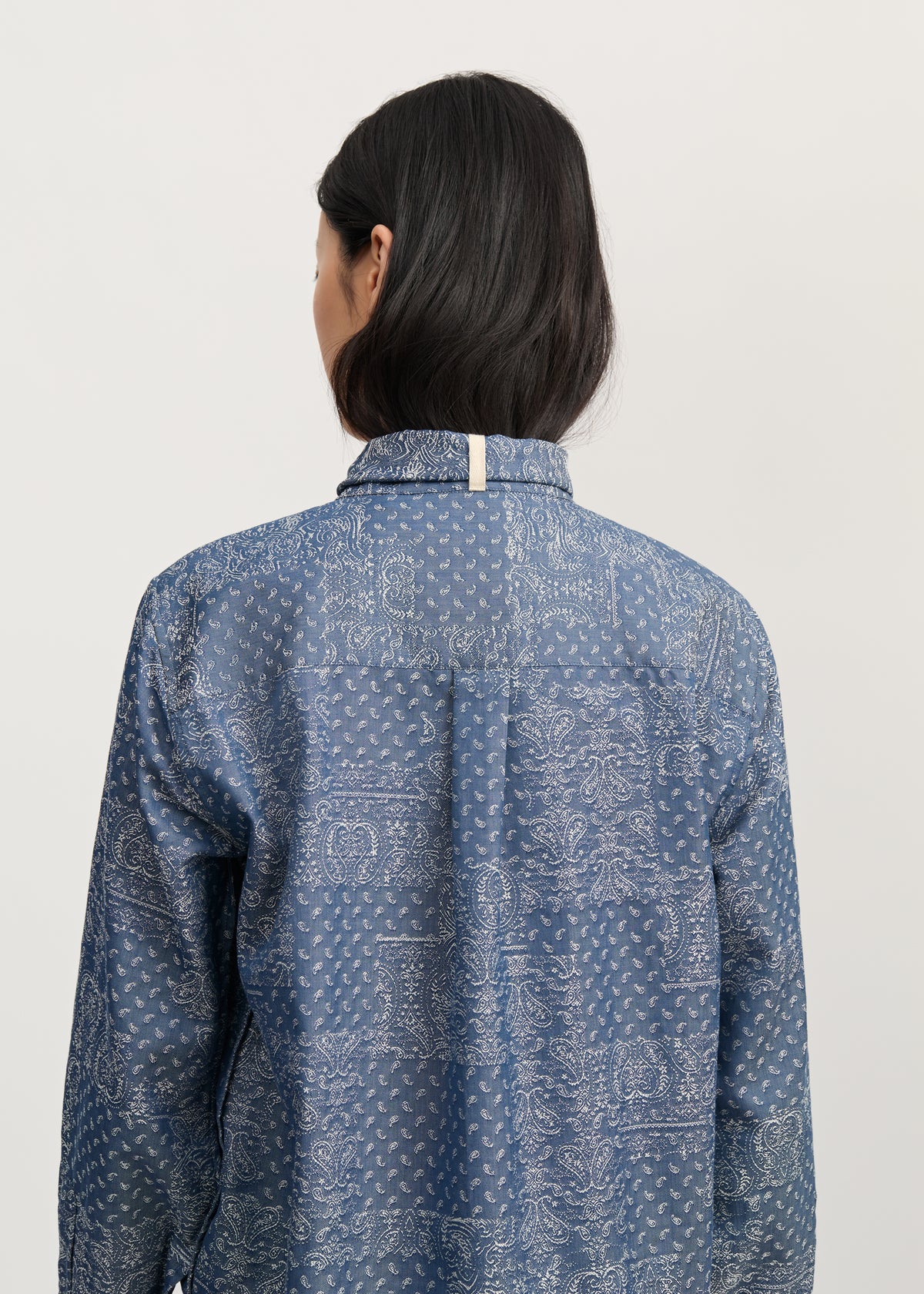 Aponi shirt jacquard | Bluebell paisley Shirt Woven aiayu