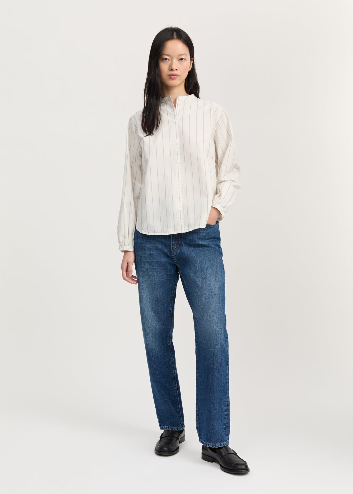Bibbi shirt champetra | Mix french blue Shirt Woven aiayu