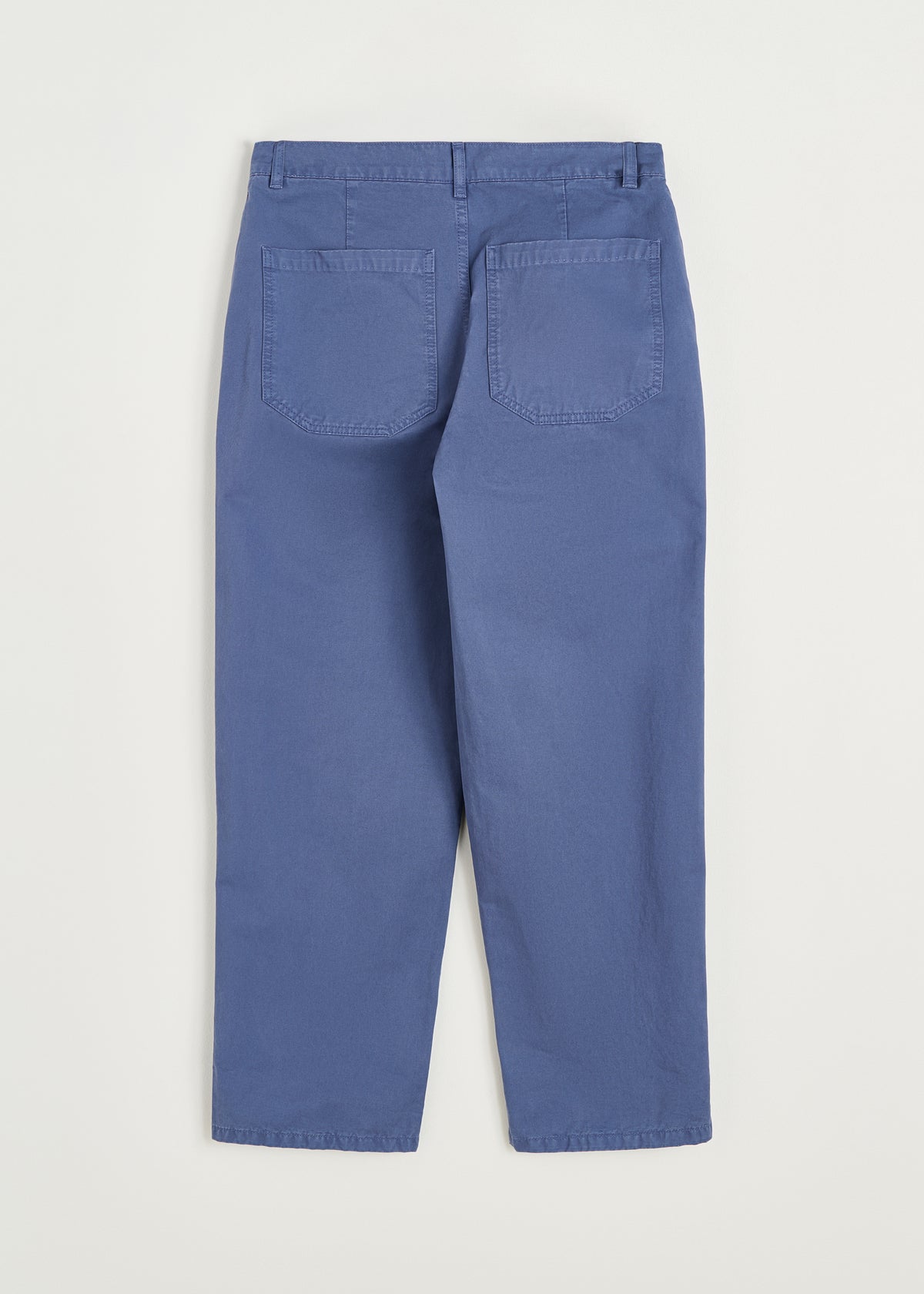 Carlo midwaist wide cotton | Washed french blue Pants aiayu
