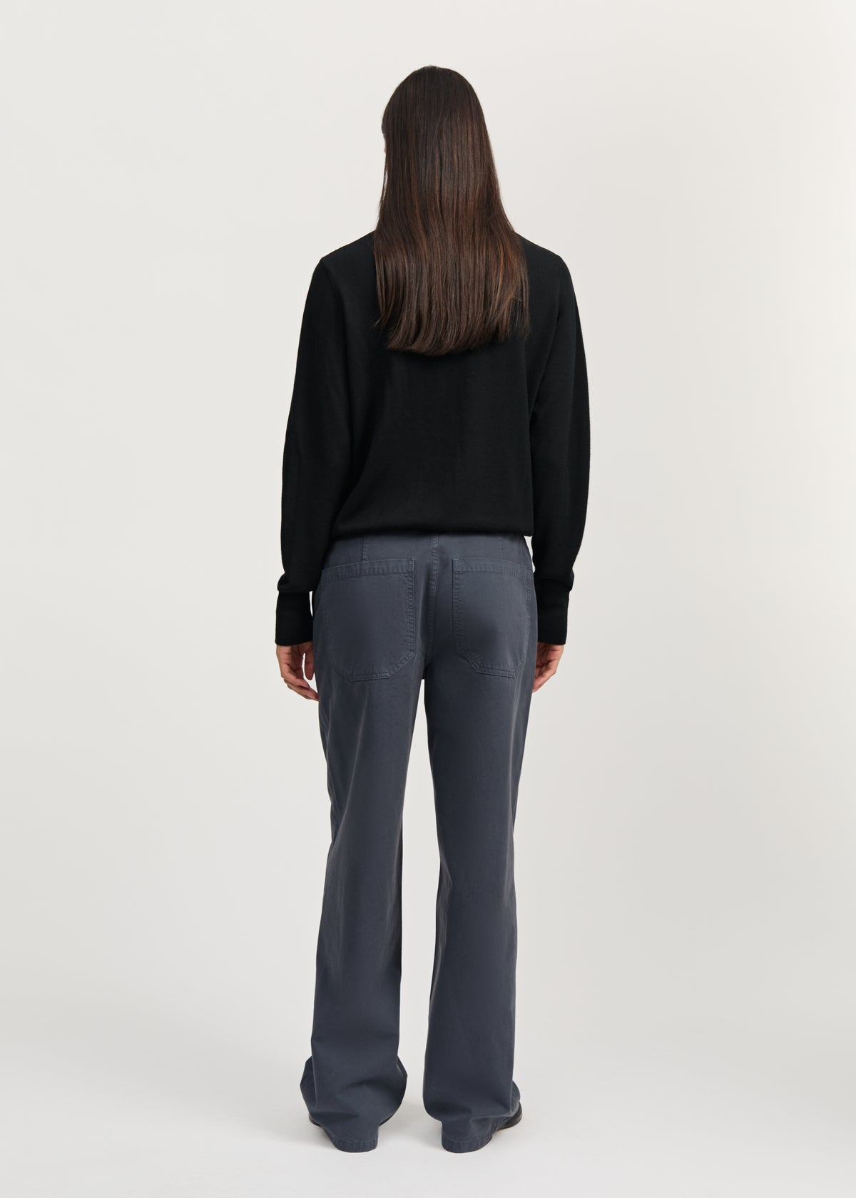 Carlo midwaist wide cotton | Washed slate Pants aiayu