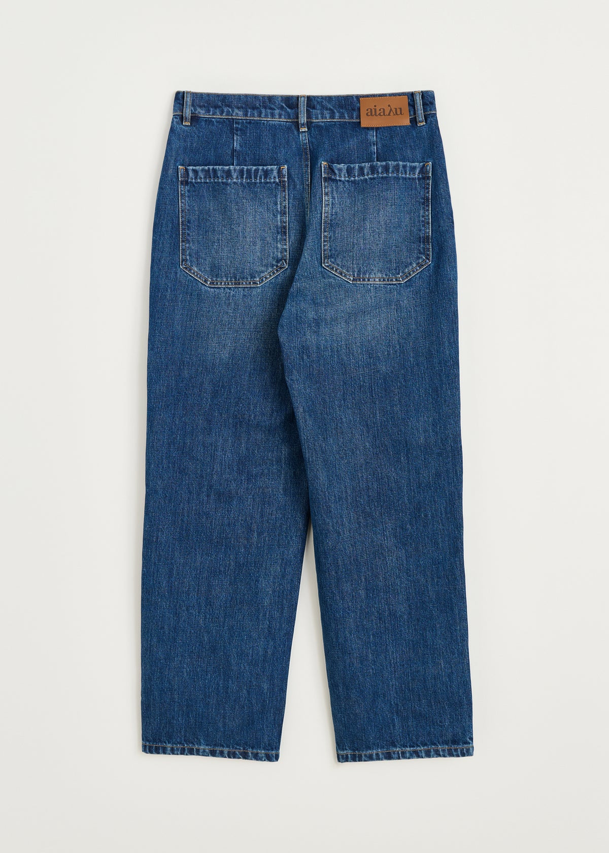 Carlo midwaist wide jeans | Worn blue Jeans aiayu