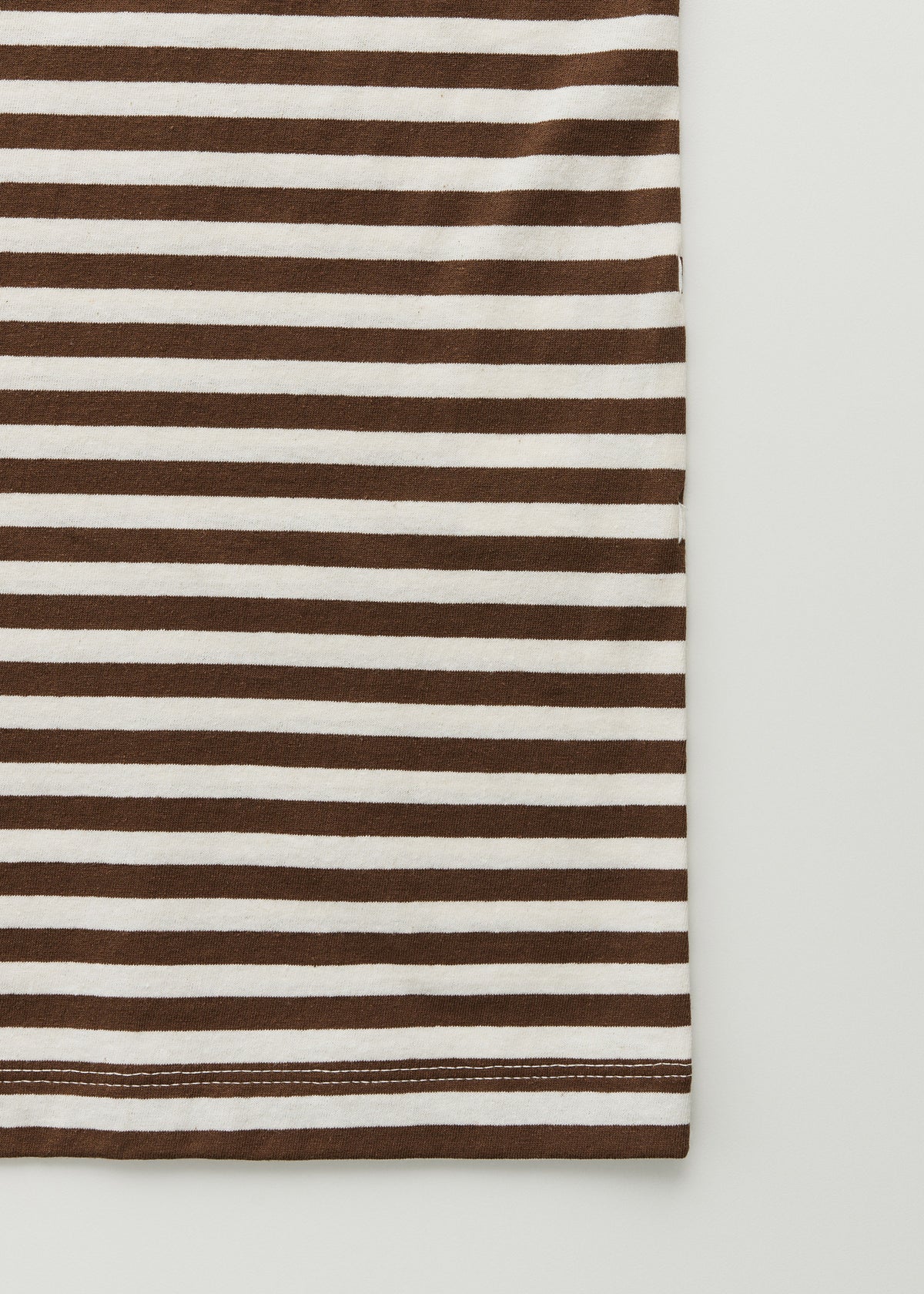 Classic circular tee striped | Mix coffee T-shirt aiayu