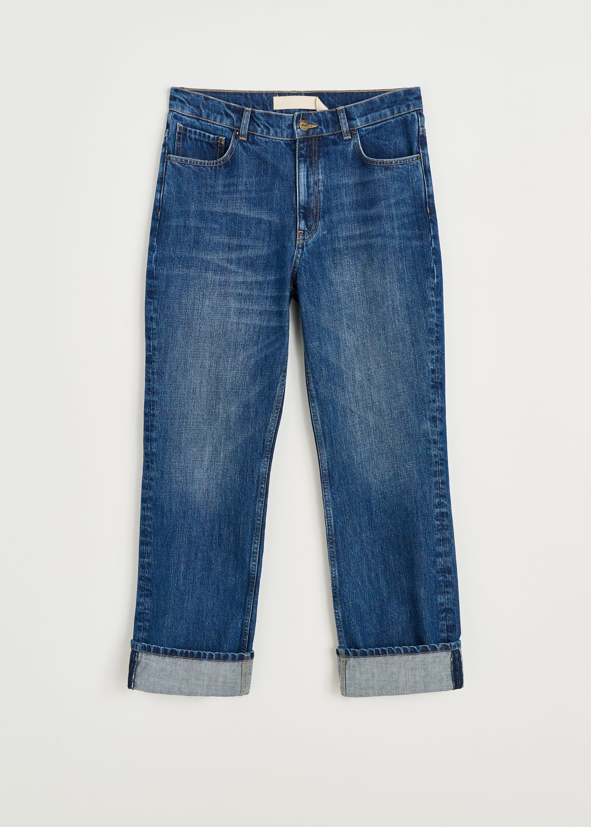 Cooper highwaist straight jeans | Worn blue Jeans aiayu