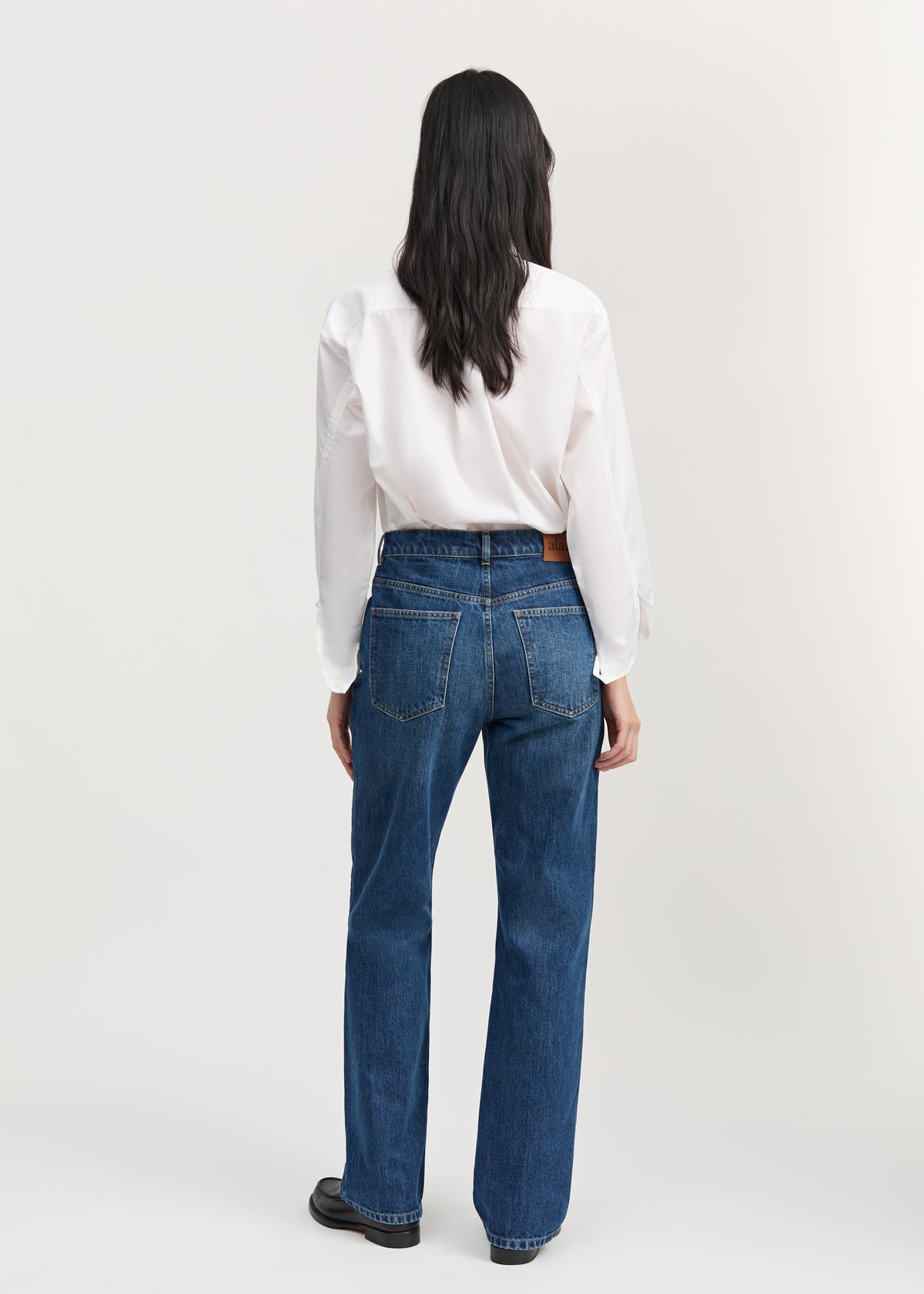 Cooper highwaist straight jeans | Worn blue Jeans aiayu