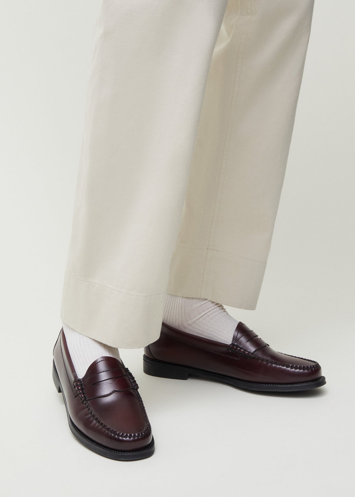 Cotton rib socks | White Socks aiayu