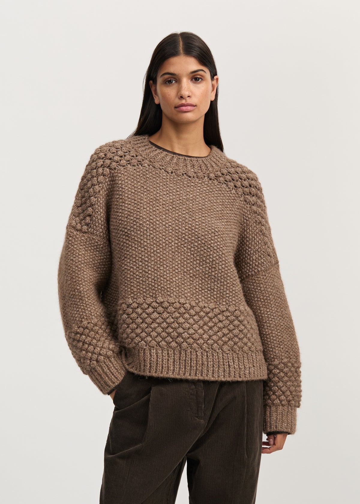 Daniela sweater – llama | Pure brownie Sweater aiayu