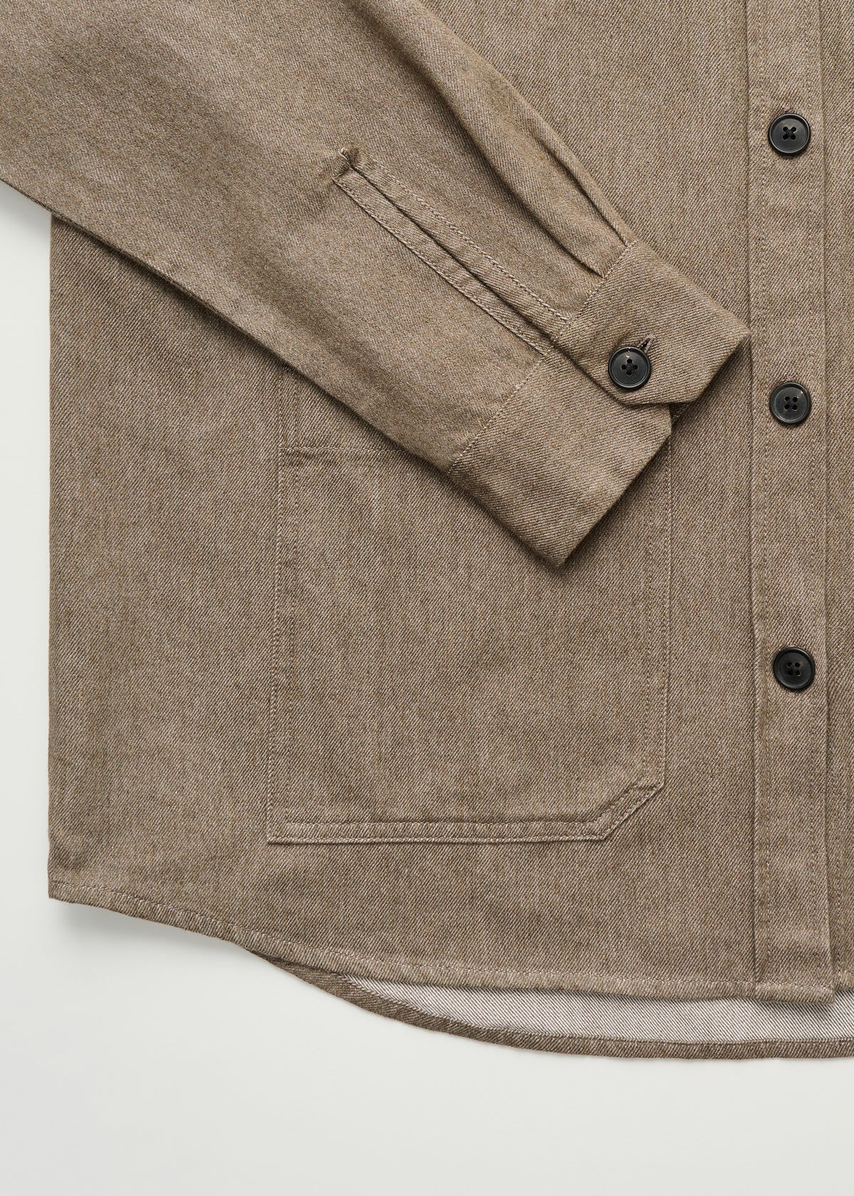 Dusty shirt | Smokey brown melange Shirt Woven aiayu