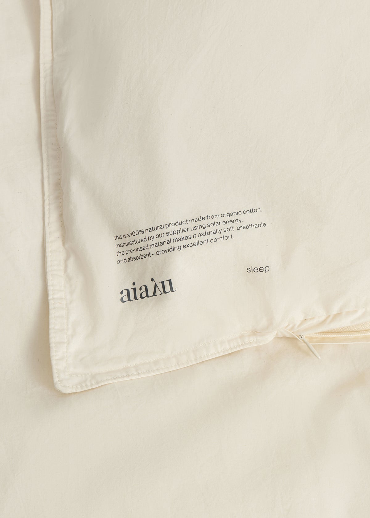 Duvet set 140x220 and pillow case | Pure ecru Bedding aiayu