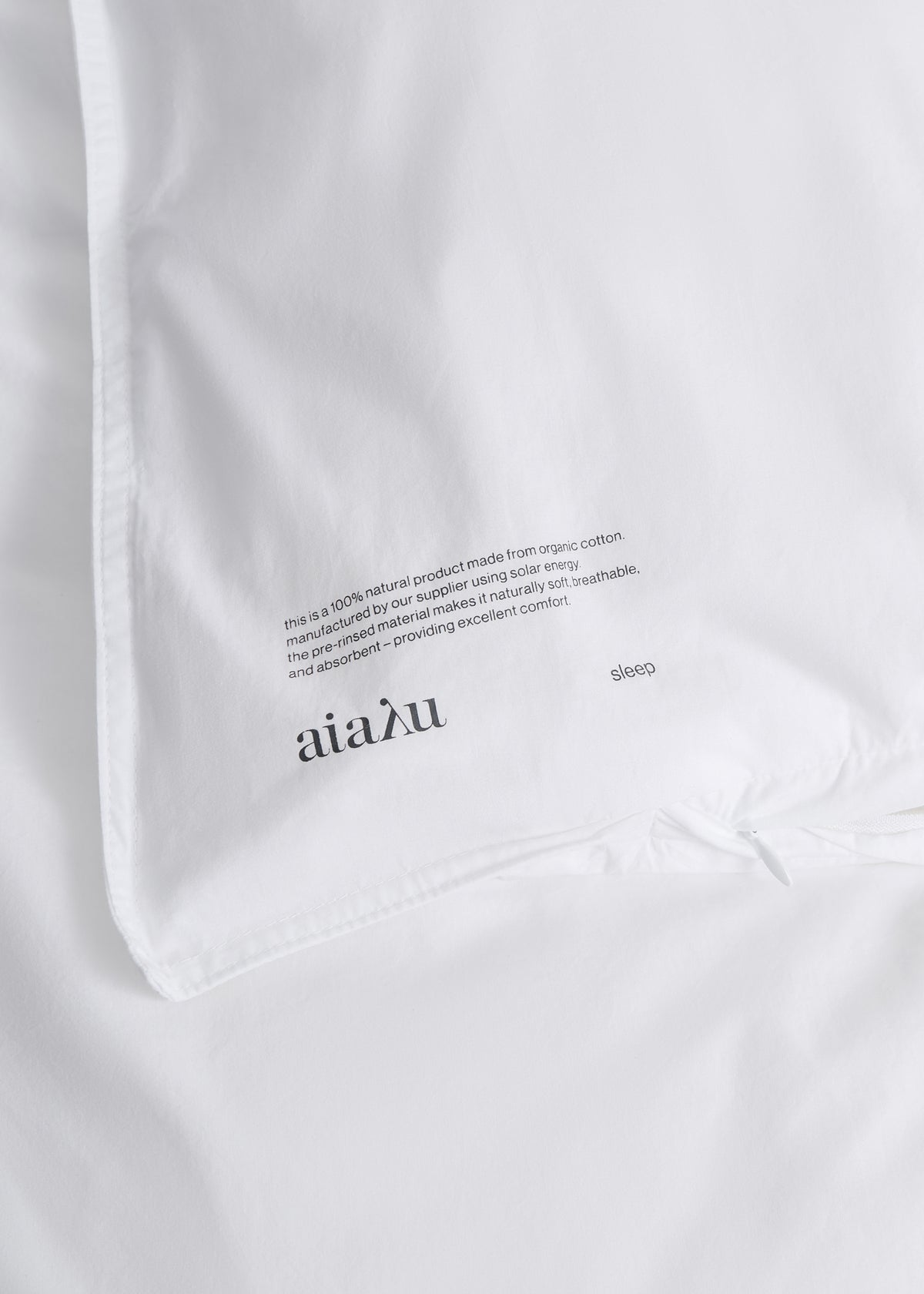 Duvet set 140x220 and pillow case | White Bedding aiayu