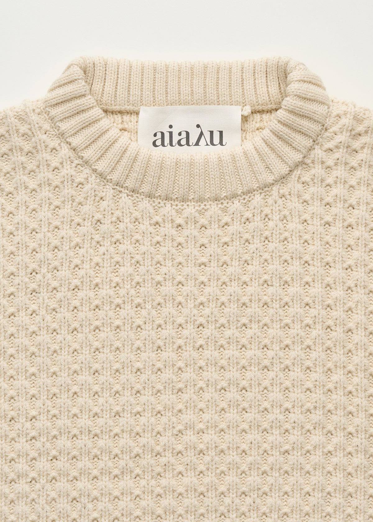 Eamon sweater – highland wool | Pure ecru Sweater aiayu