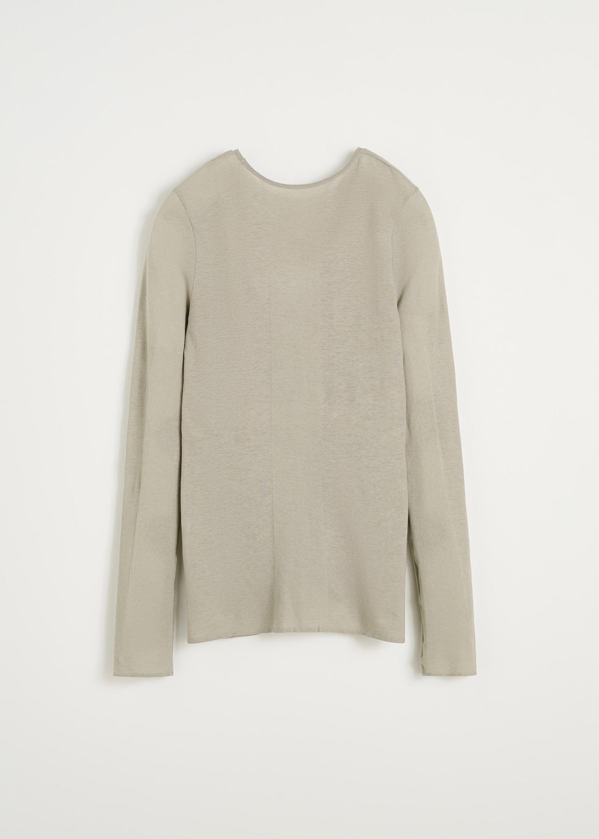 Gentle long sleeve – cotton cashmere blend | Grey Blouse aiayu