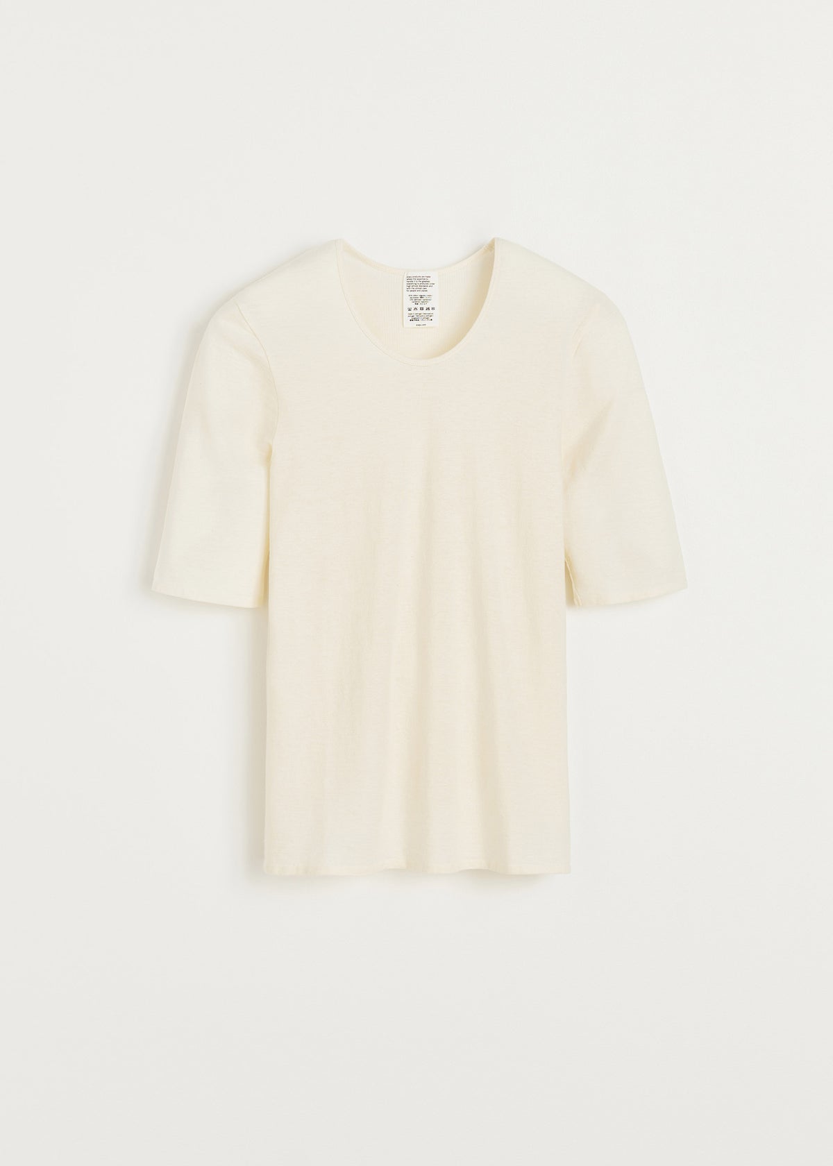 Gentle tee – cotton cashmere blend | Pure ecru Blouse aiayu