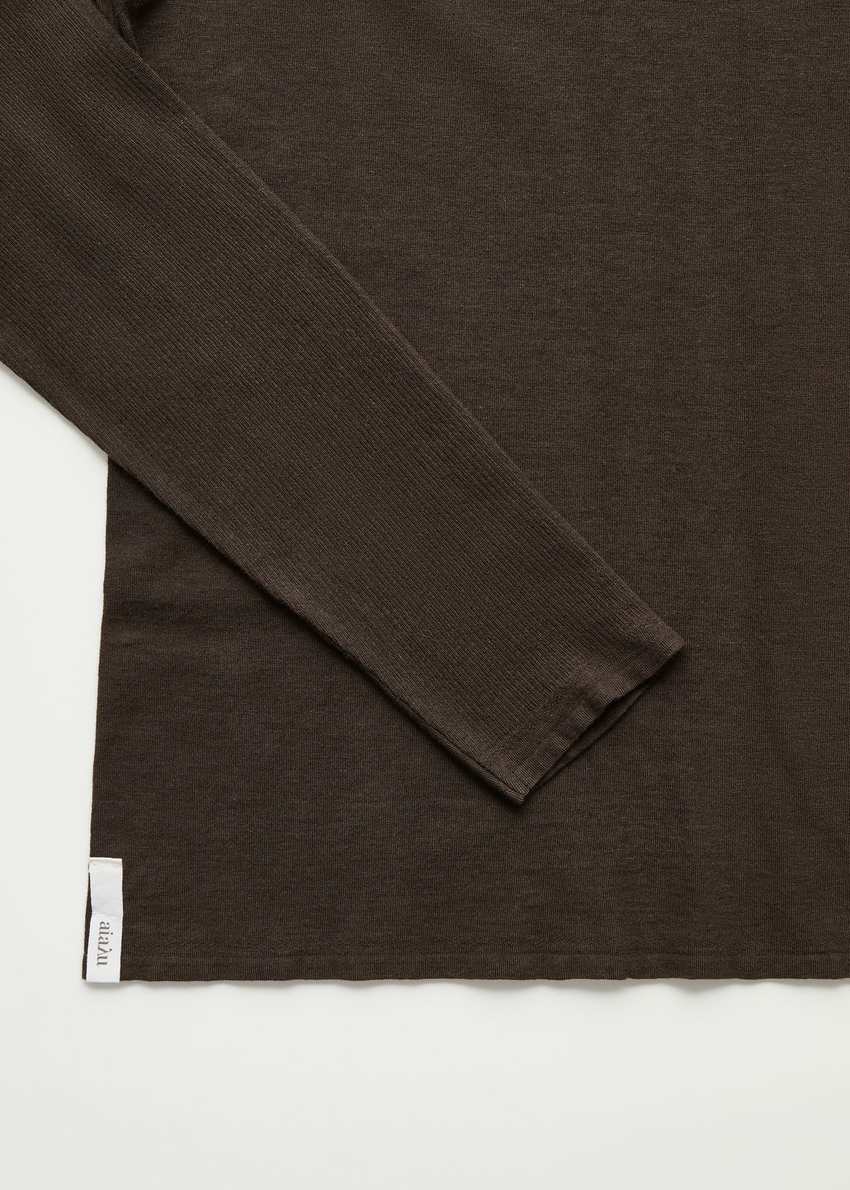Gentle turtleneck – cotton cashmere blend | Dark brown Blouse aiayu