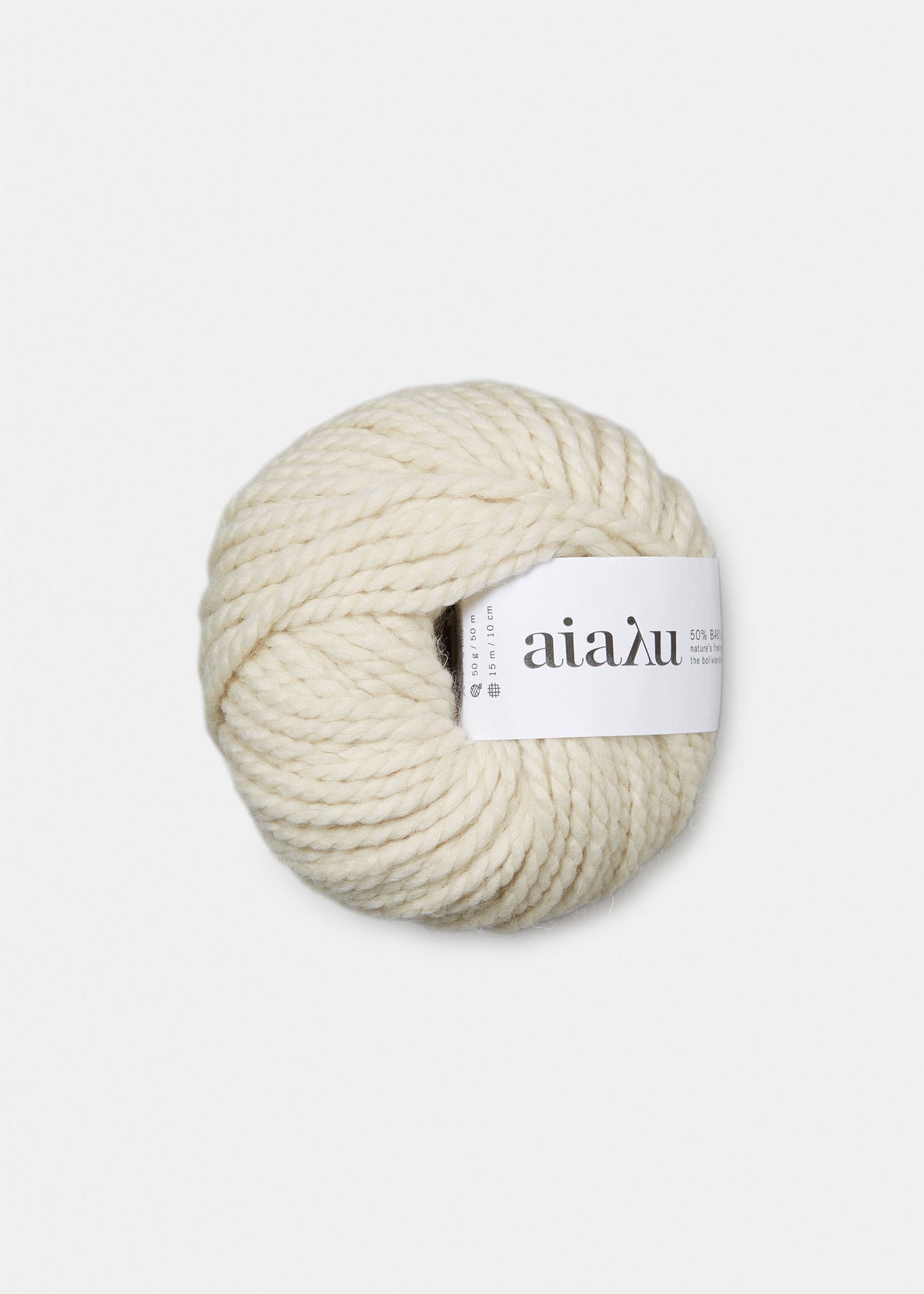 Handknit yarn mechera | Pure offwhite Handknit Yarn aiayu