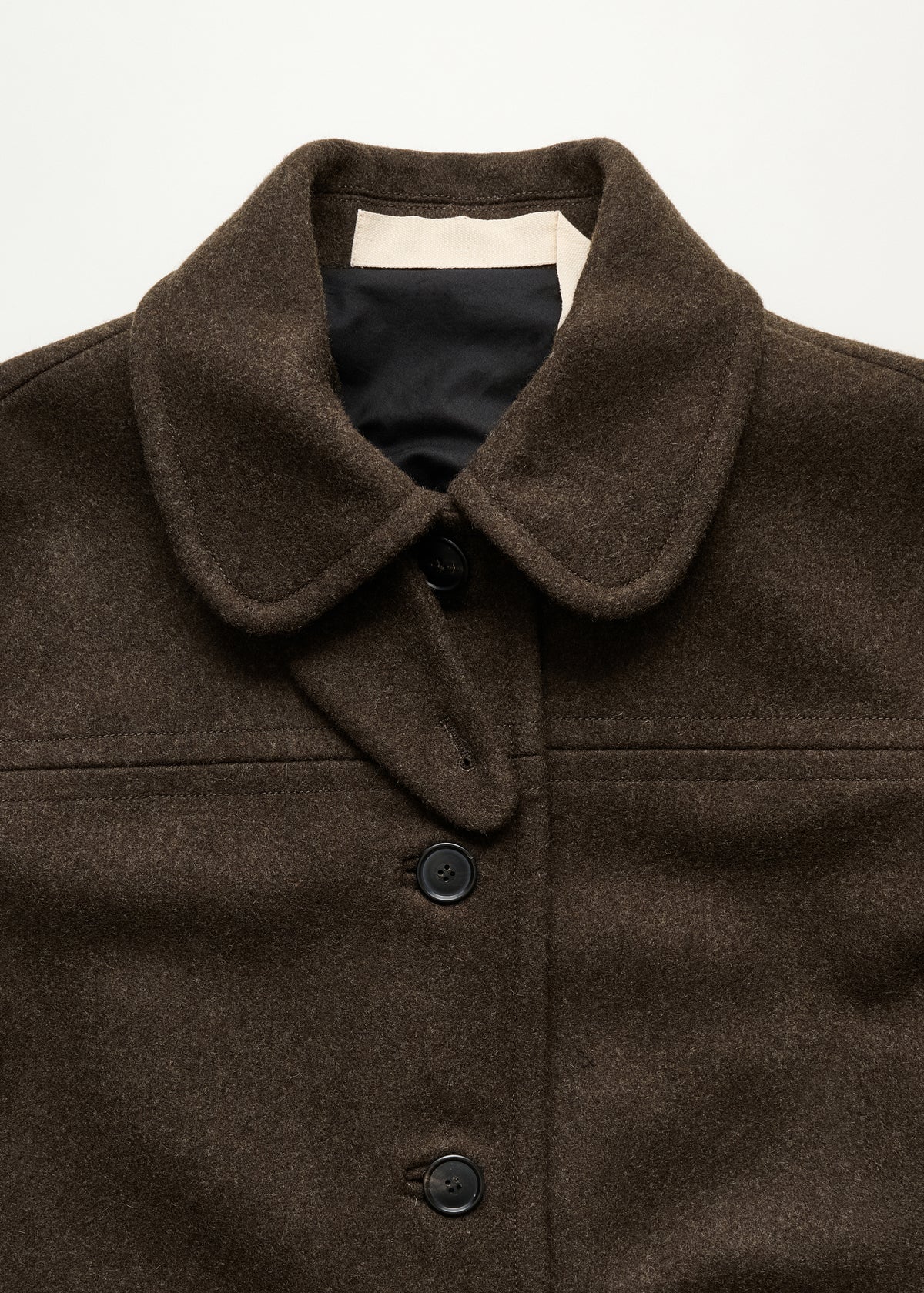 Jamie jacket loden – wool | Pure dark brown Coat aiayu