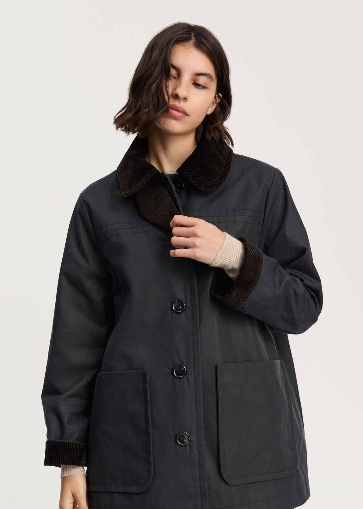Jamie jacket – ripstop oilskin | Antracite Jacket aiayu