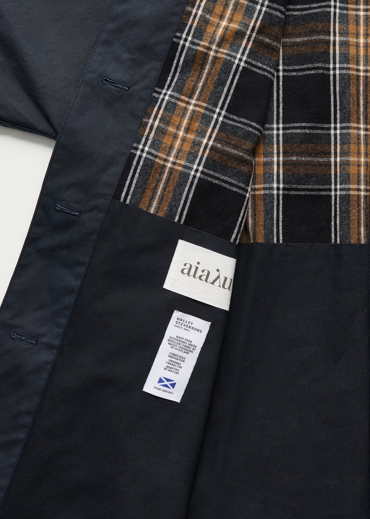 Jay coat – oilskin | Navy Jacket aiayu