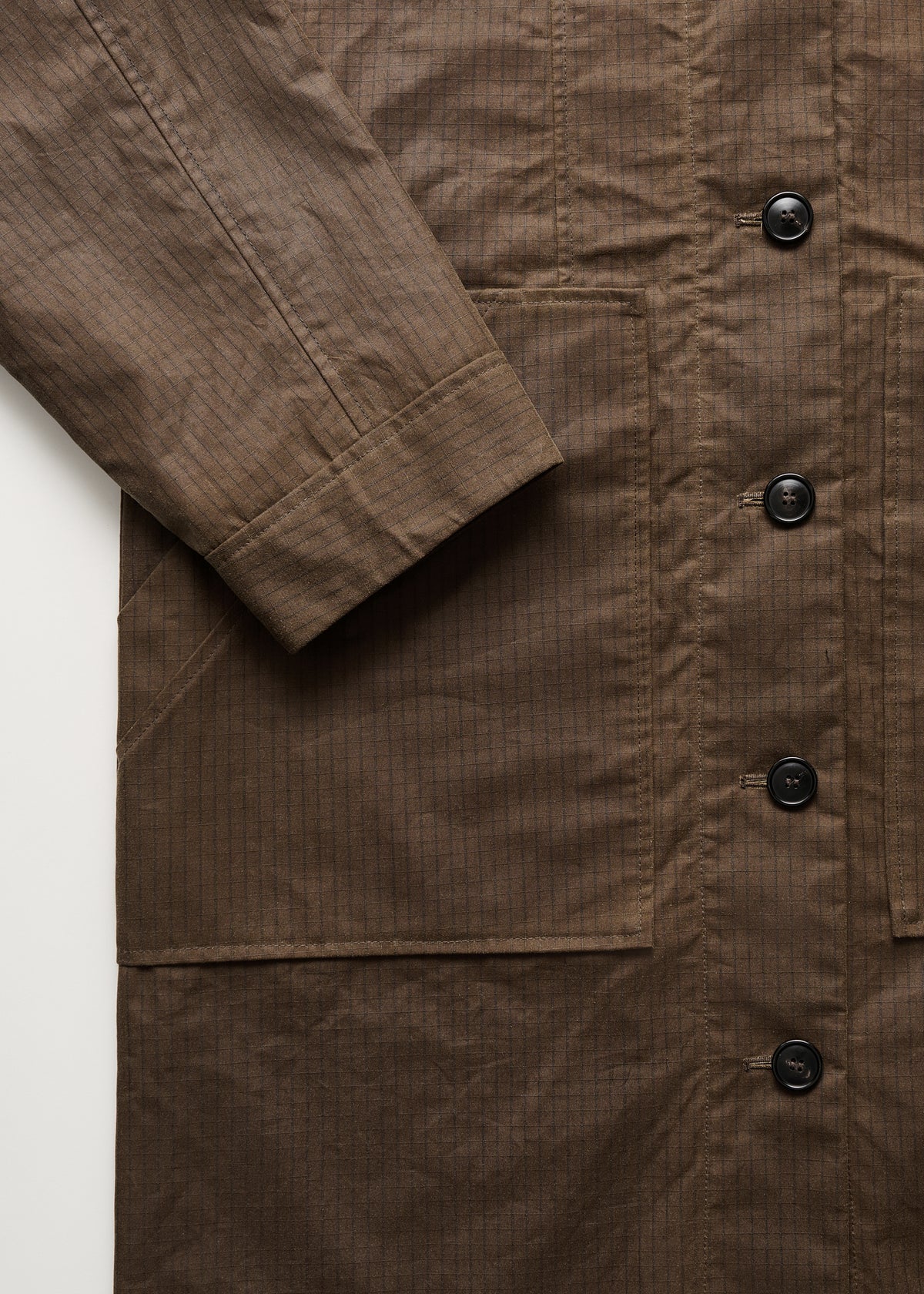 Jay coat ripstop – oilskin silkwax | Bark Coat aiayu