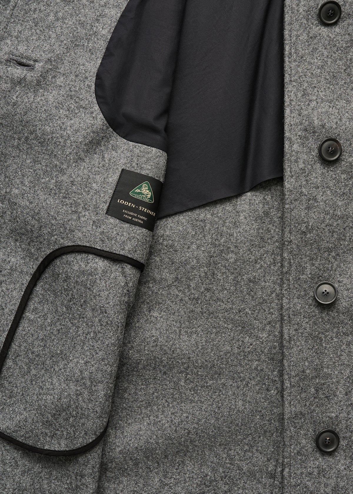 Jo coat loden | Pure grey Coat aiayu
