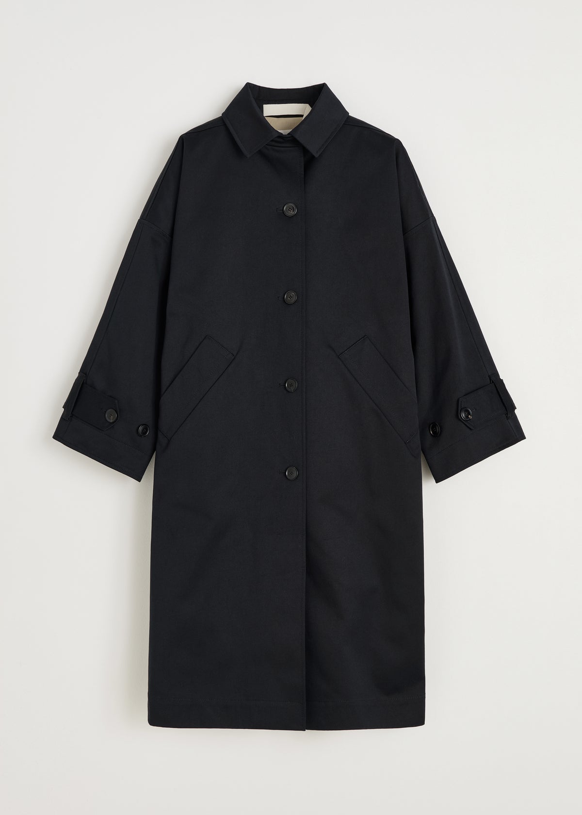 Jo coat twill | Black navy Coat aiayu