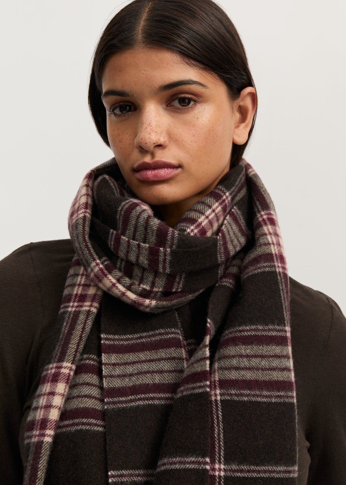 Kaya scarf – wool | Mix brown Scarf aiayu