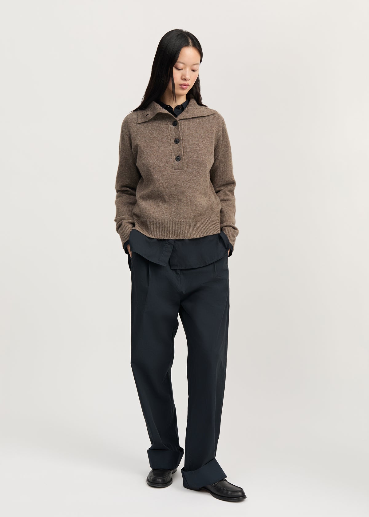 Maji sweater – yak | Pure light brown Sweater aiayu