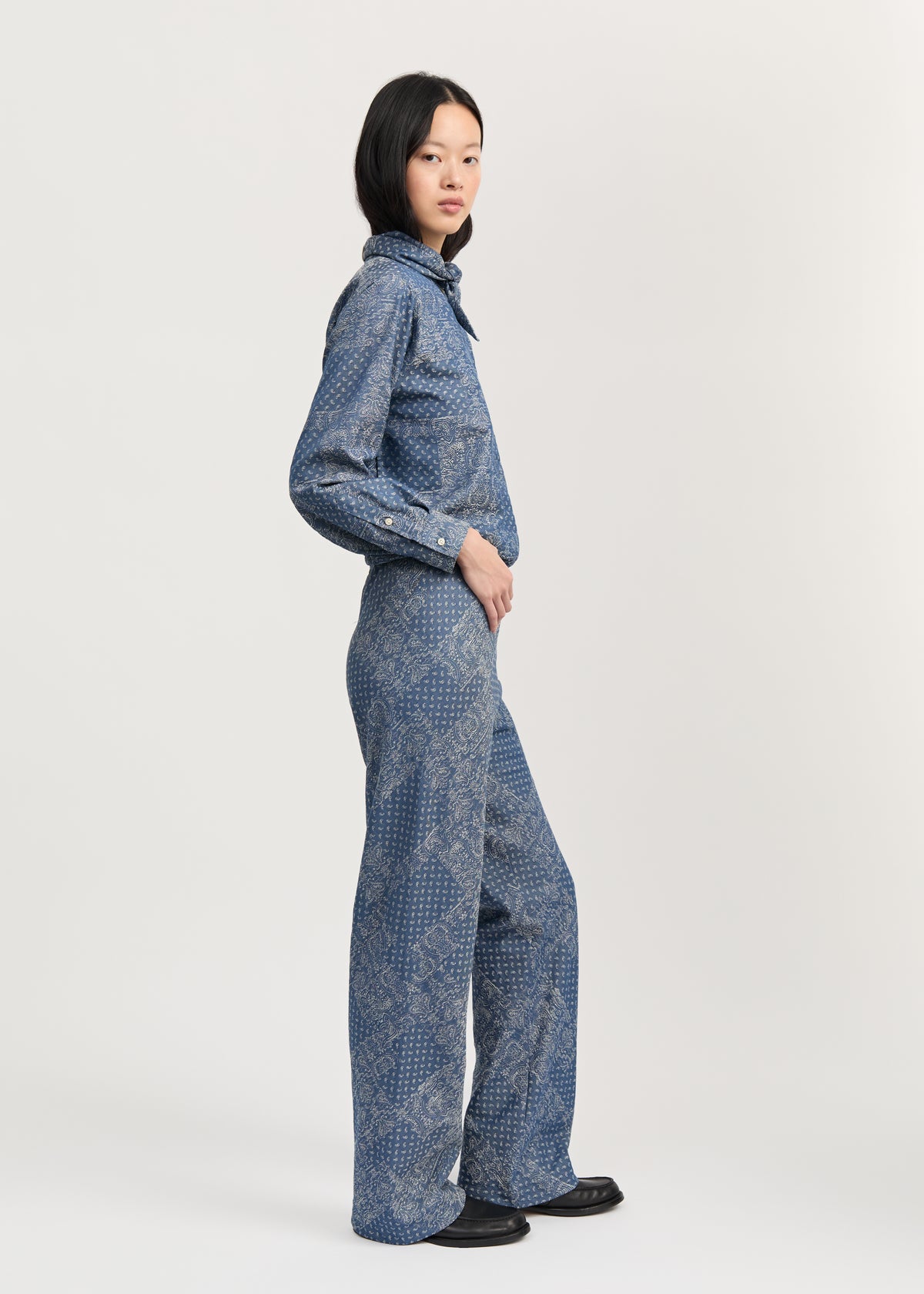 Mara pants jacquard | Bluebell paisley Pants aiayu
