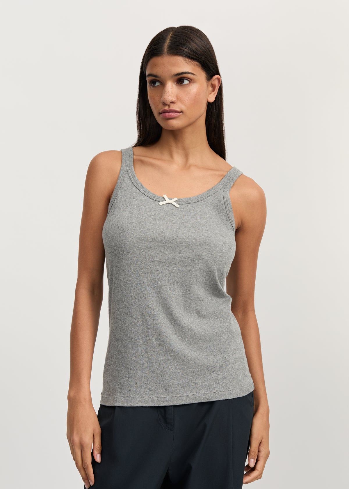 Messhu tank melange | Grey melange Tank aiayu