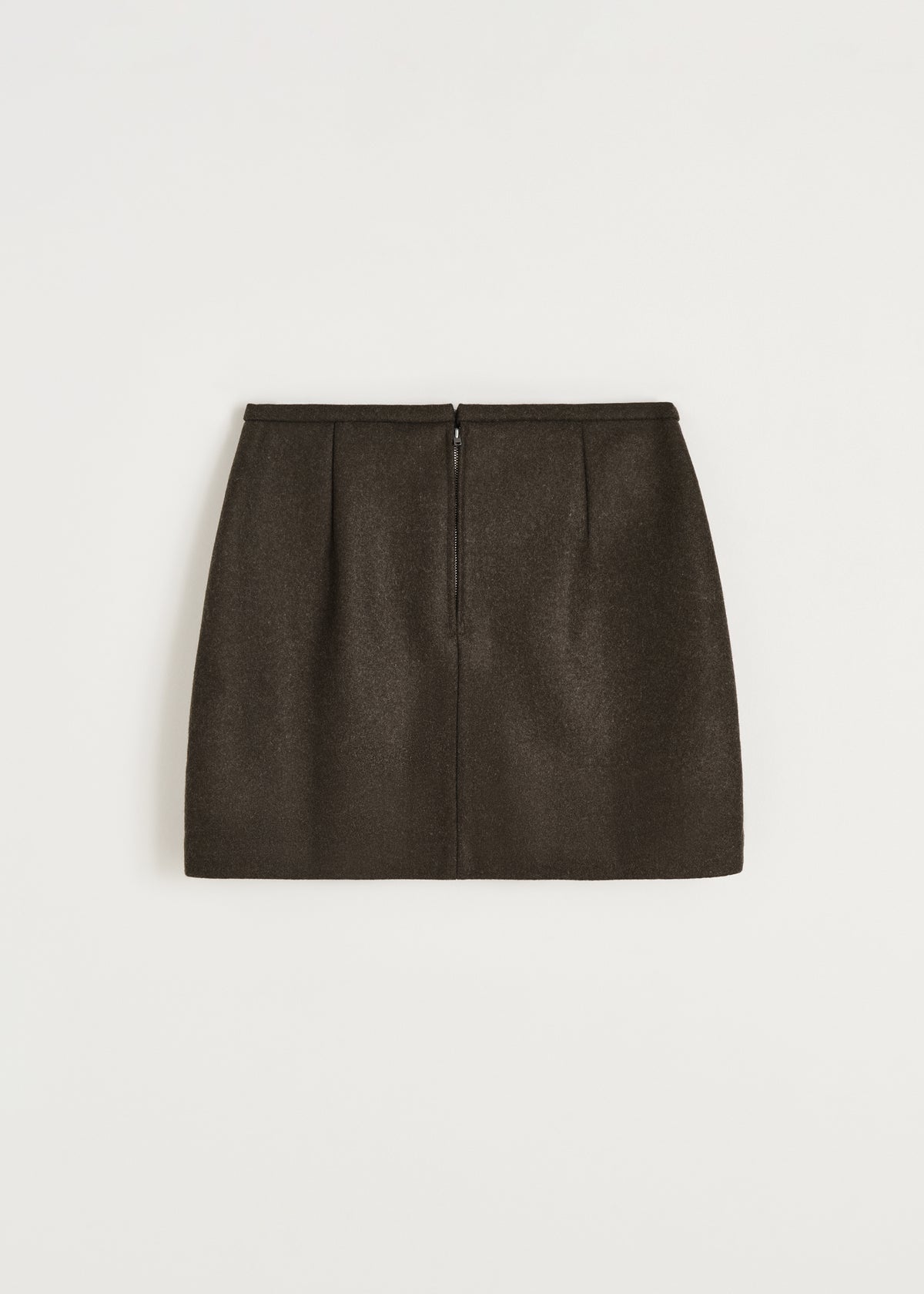 Mini skirt loden | Pure dark brown Skirt aiayu