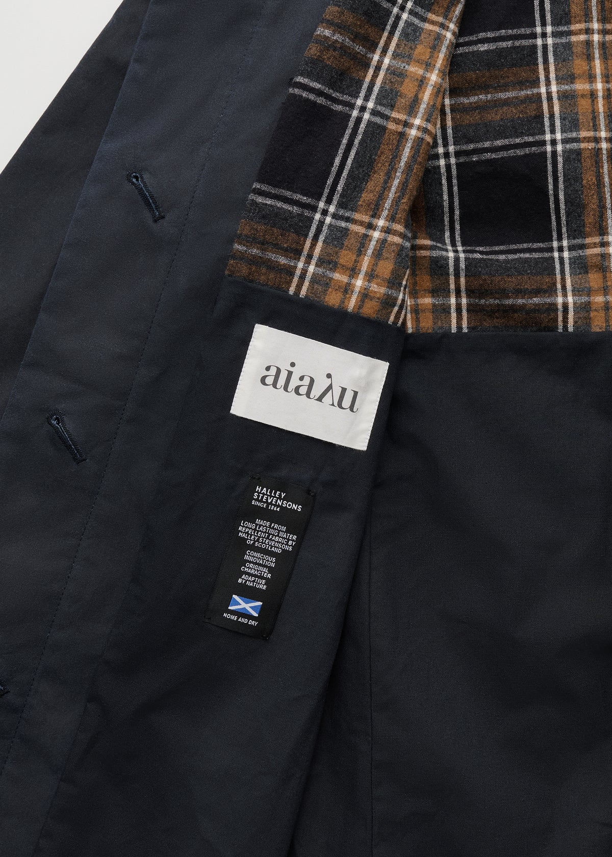 Noor coat – oilskin | Navy Jacket aiayu