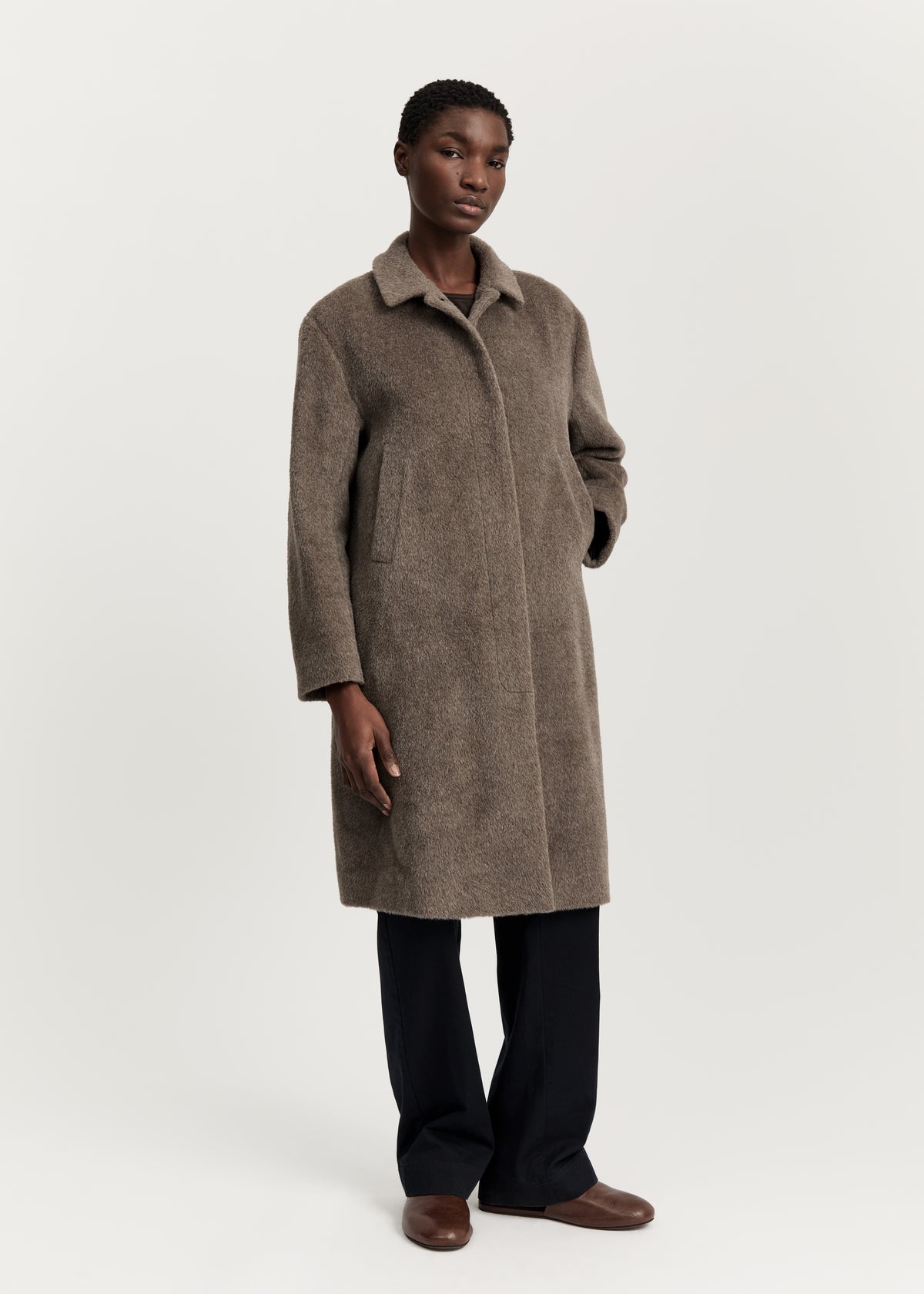 Noor coat – wool | Yak Melange Jacket aiayu