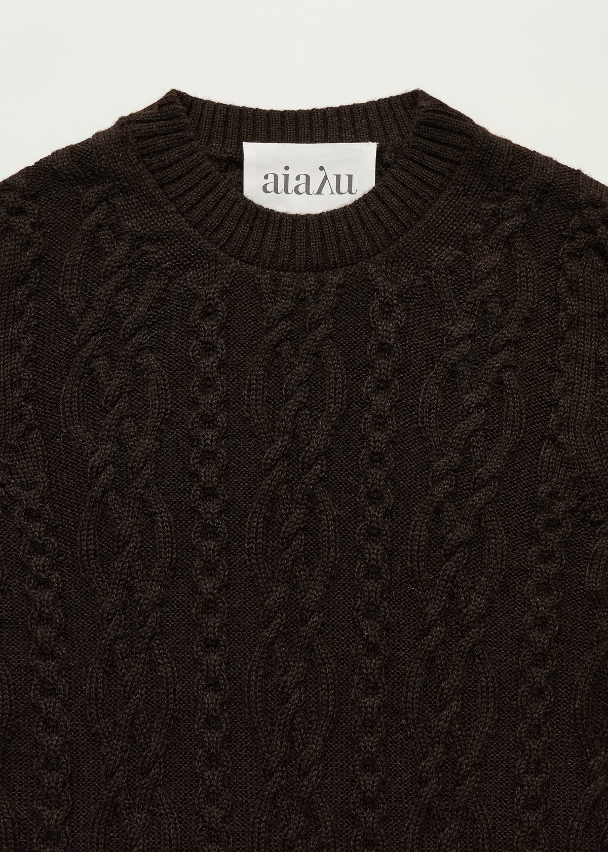 Orenda sweater – llama | Pure dark brown Sweater aiayu