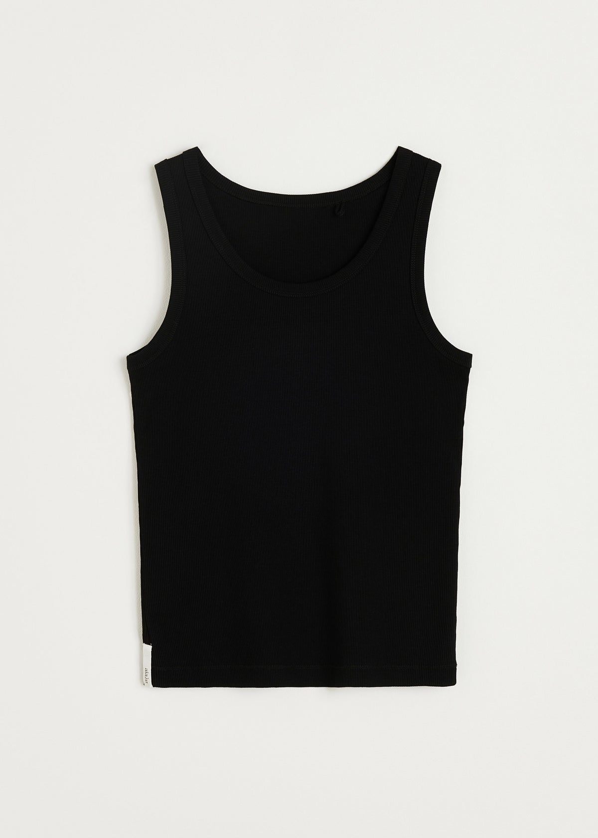 Rib tank top | Black Top aiayu
