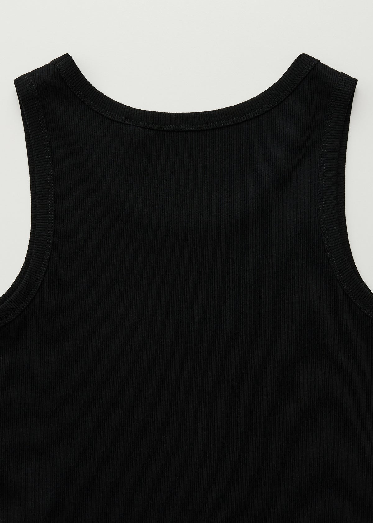 Rib tank top | Black Top aiayu