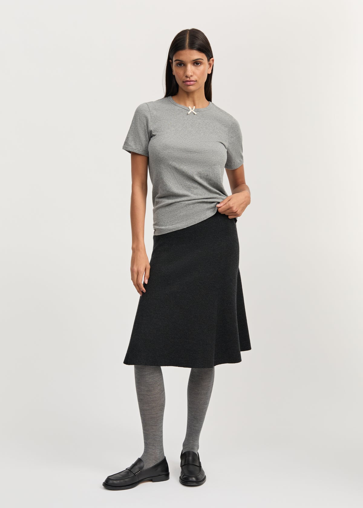 Riley skirt – merino wool | Antracite Skirt aiayu