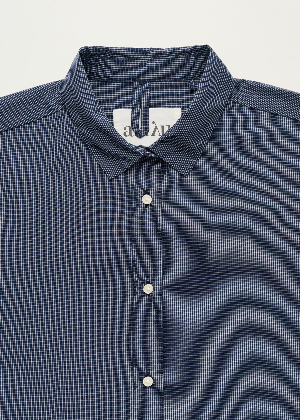 Shirt check | Navy check Shirt Woven aiayu