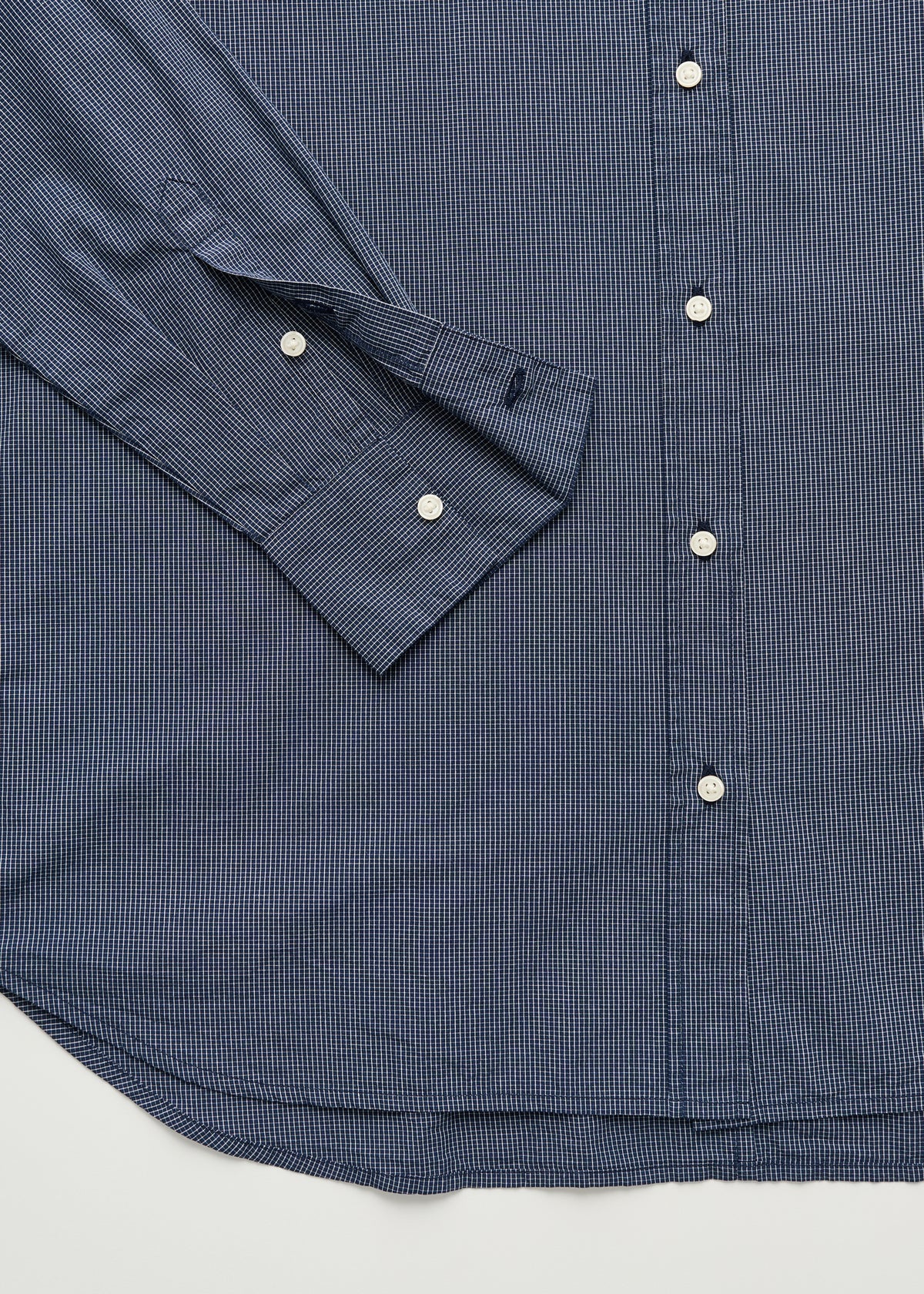 Shirt check | Navy check Shirt Woven aiayu
