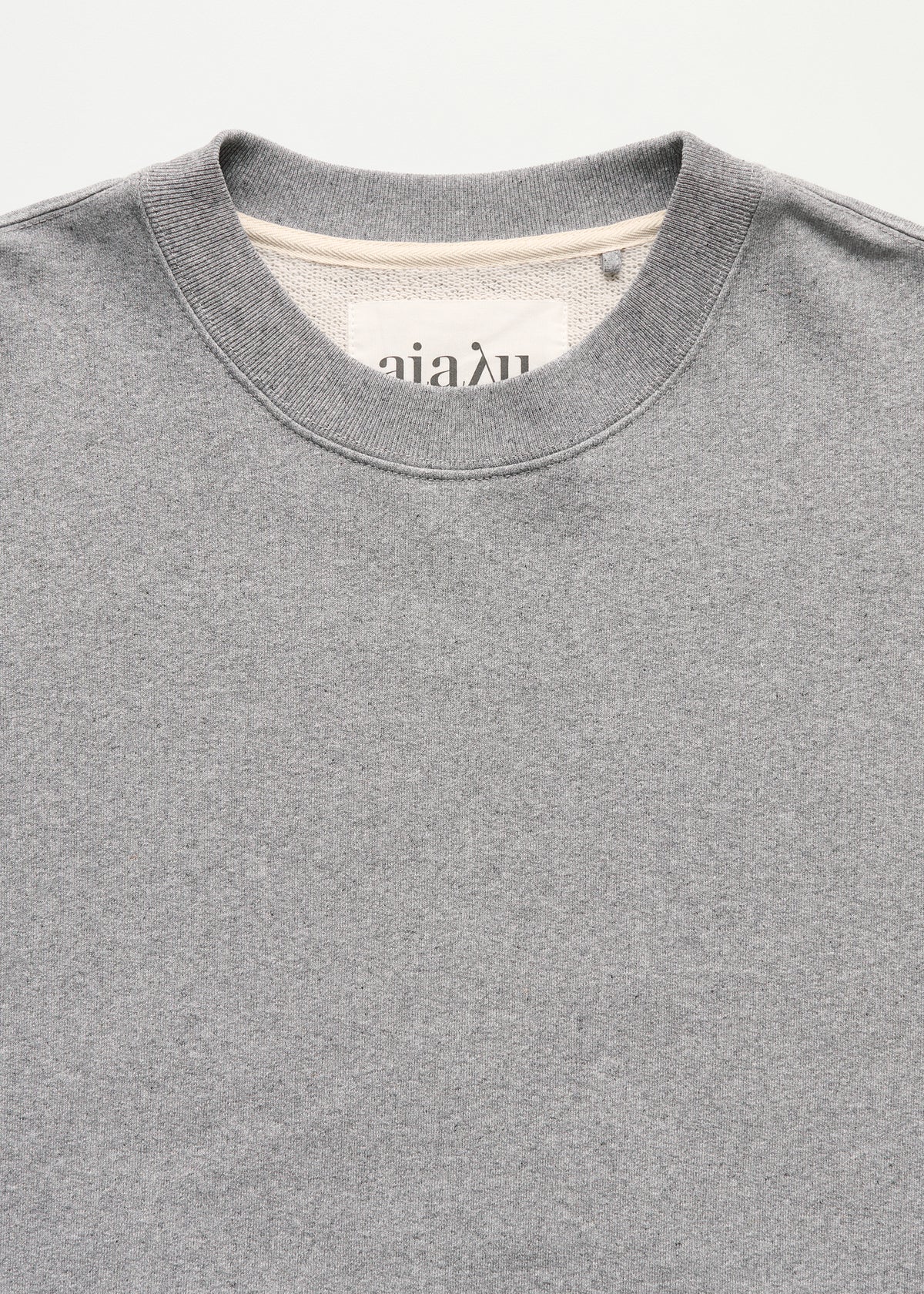 Stitched circular sweatshirt | Grey melange Sweatshirt aiayu