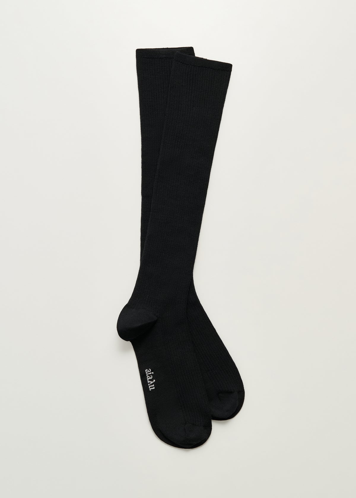 Wool knee socks | Black Socks aiayu