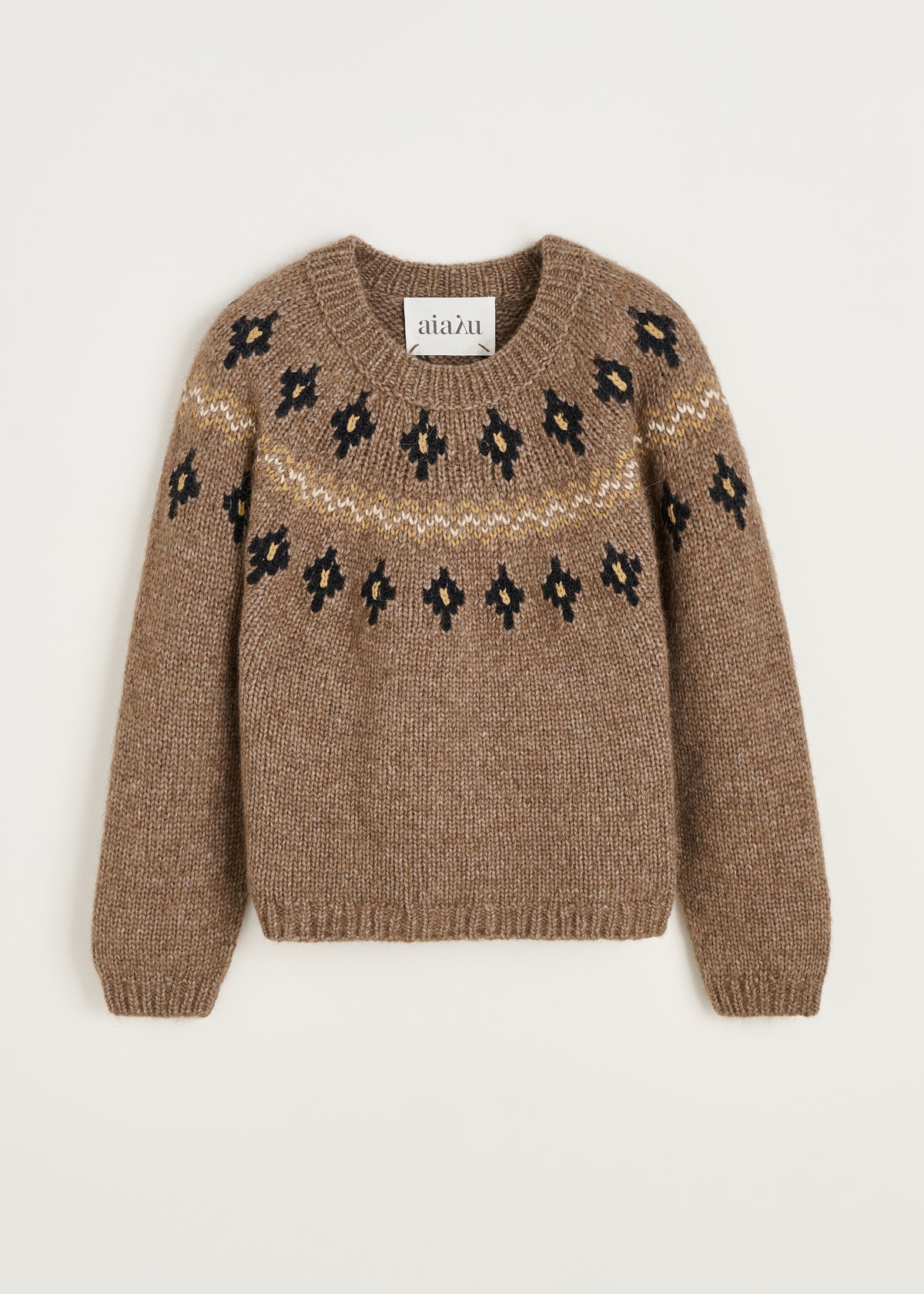 Wyn sweater – llama wool | Mix pure brownie Sweater aiayu