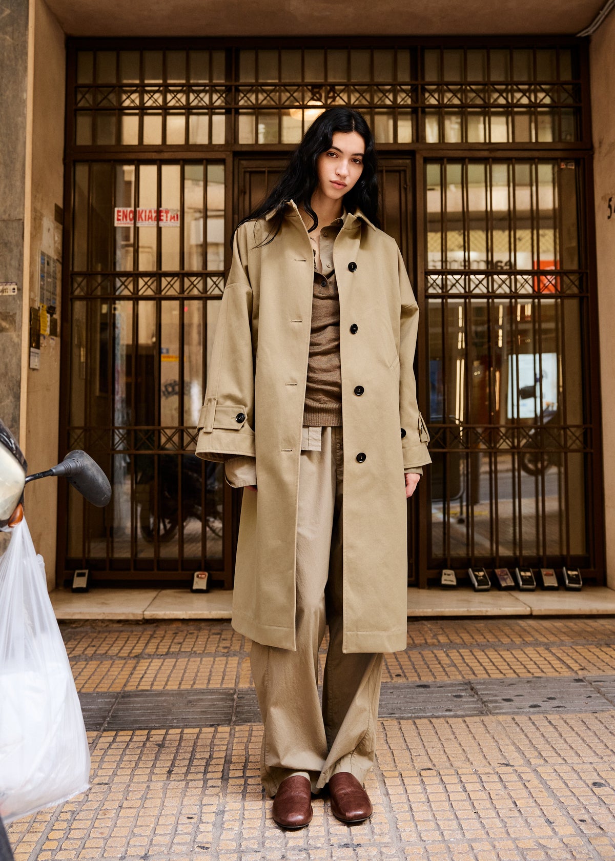Jo coat twill | Classic khaki Coat aiayu