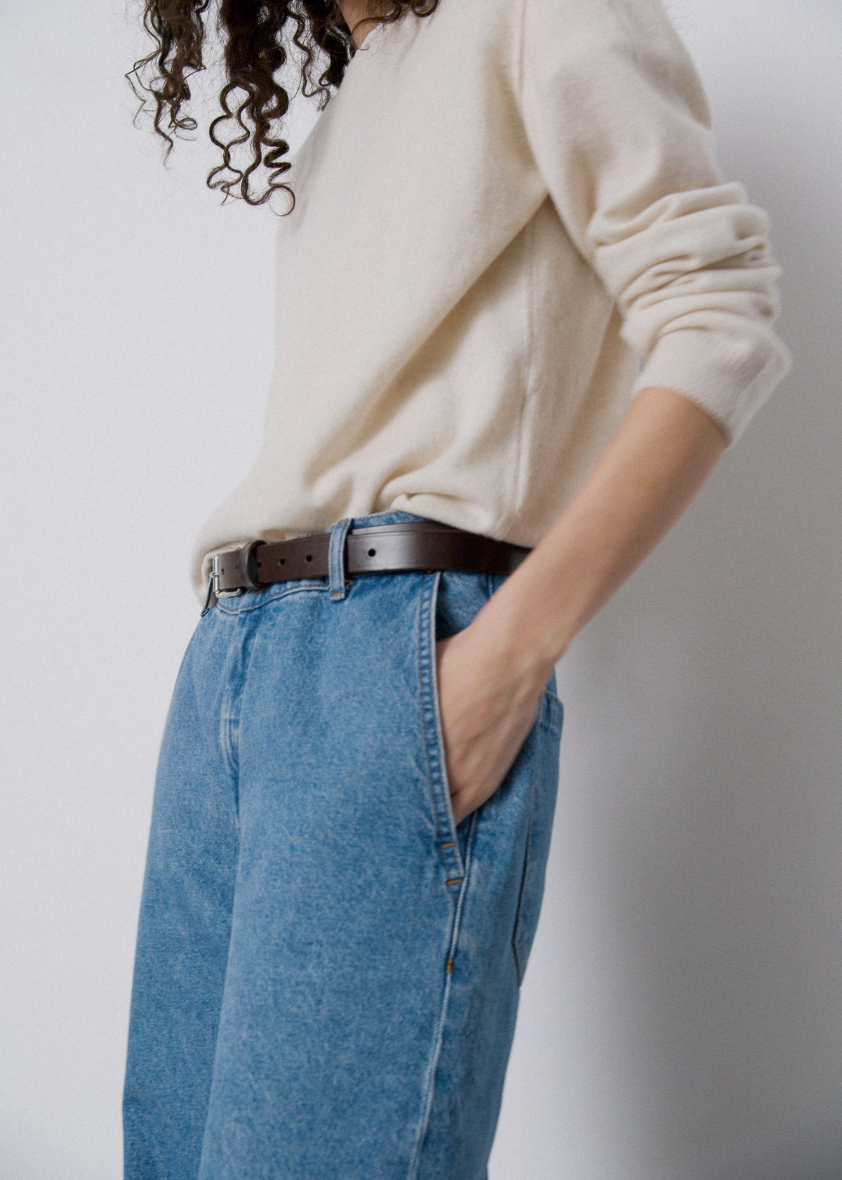 Carlo midwaist wide jeans | Clear blue Jeans aiayu