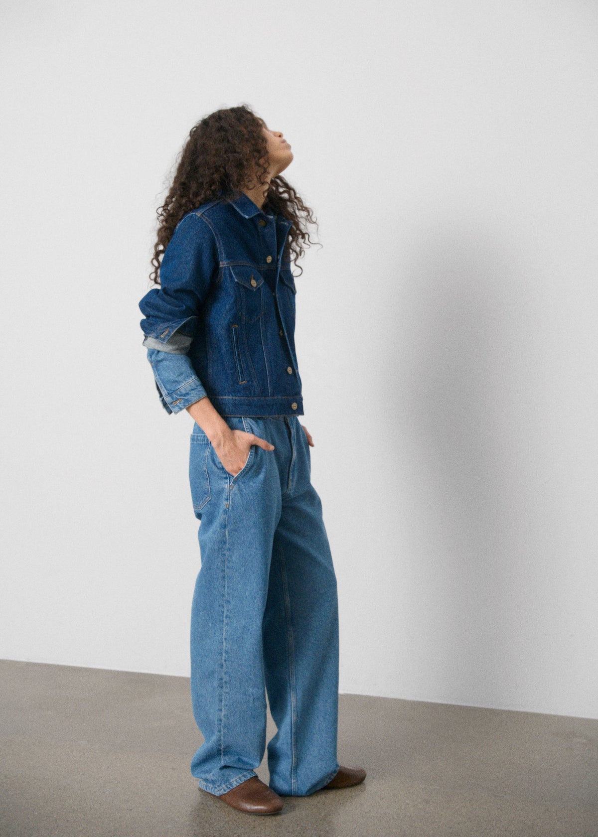 Carlo midwaist wide jeans | Clear blue Jeans aiayu