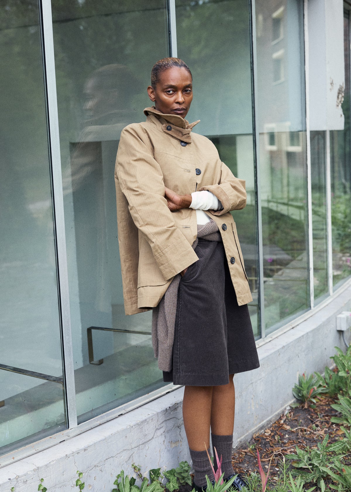 Jamie jacket ripstop – oilskin hybrid | Warm khaki Jacket aiayu