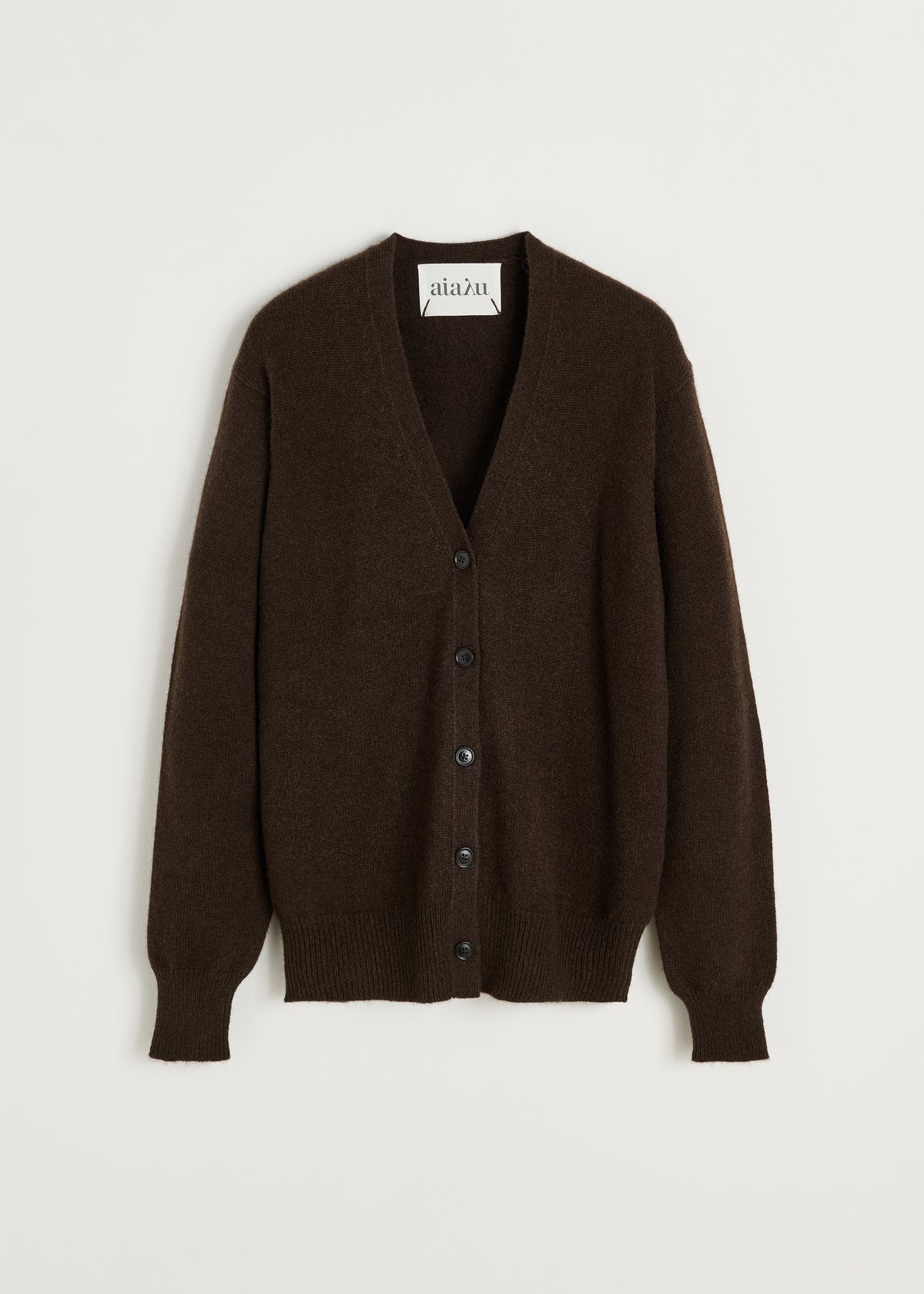 Alexa cardigan – yak | Pure dark brown Cardigan aiayu