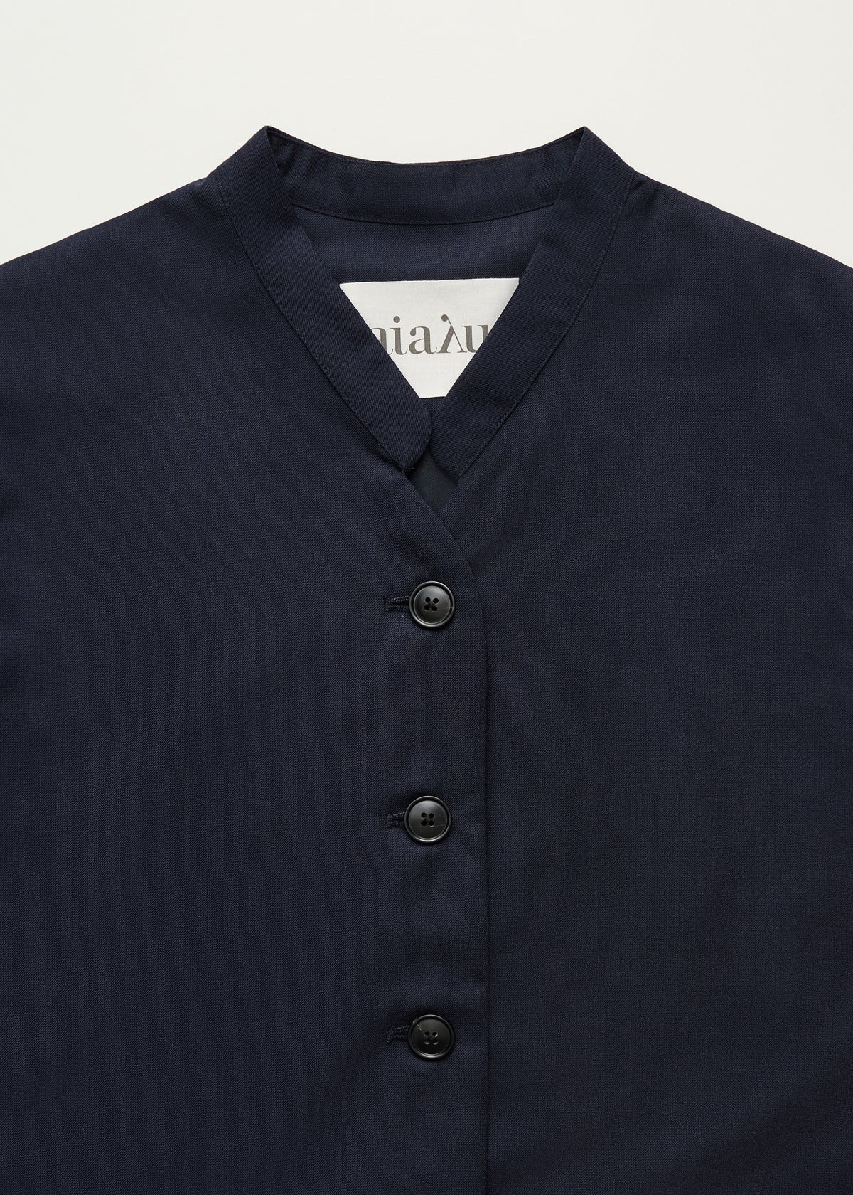 Angela vest fine wool | Black navy Vest aiayu