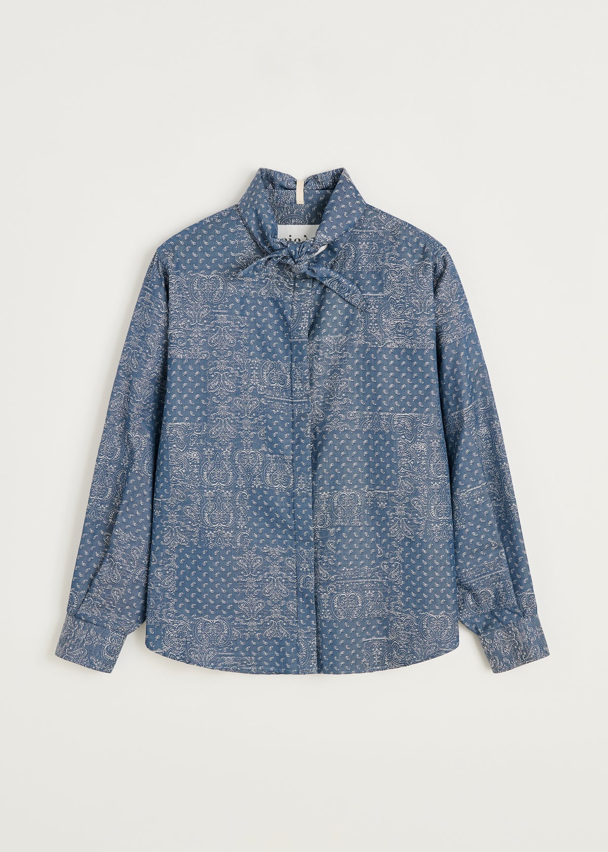 Aponi shirt jacquard | Bluebell paisley Shirt Woven aiayu