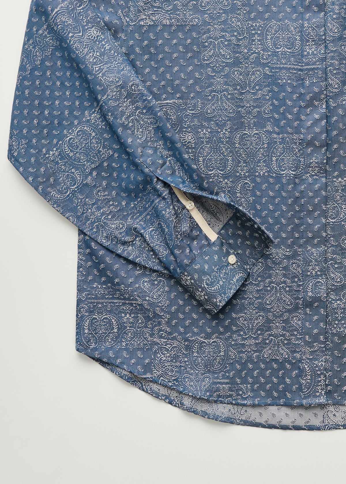 Aponi shirt jacquard | Bluebell paisley Shirt Woven aiayu