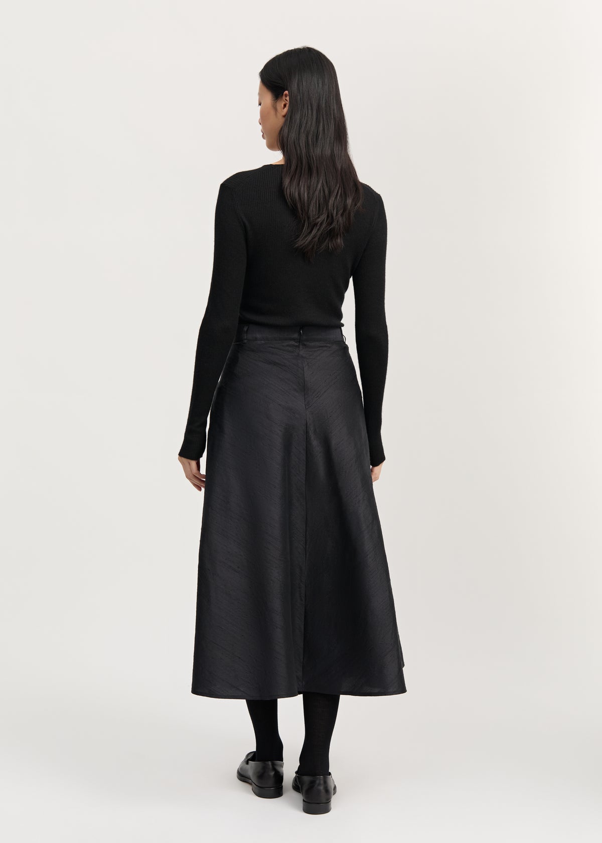 Bea skirt silk | Black navy Skirt aiayu